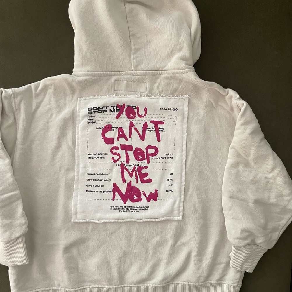 Keep Bold Graphic Pullover Hoodie - Light Cream - Picture 2 of 3